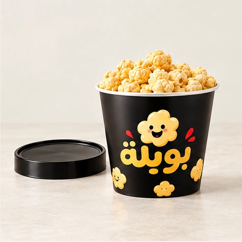 عبوة فشار فردية بغطاء من بوبلة